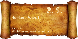 Markon Vazul névjegykártya
